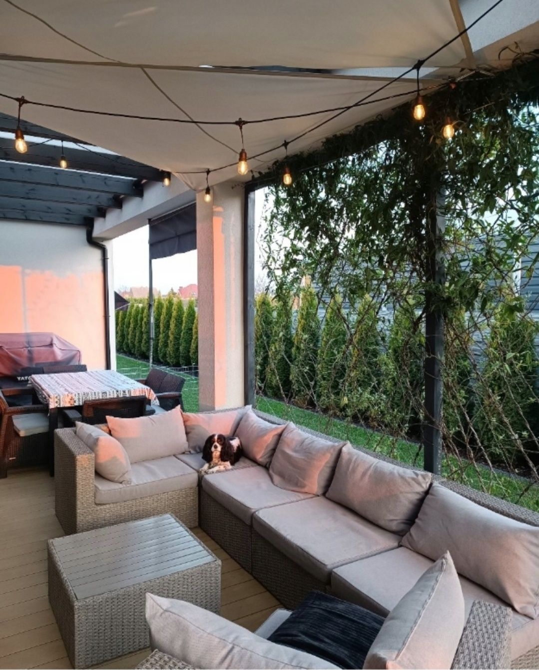 Nowa girlanda łańcuch świetlny 15m LED na balkon taras ogród camping