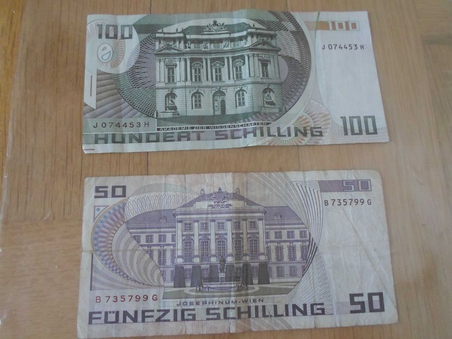 Kolekcjonerskie banknoty, 50 i 100 Szylingów 1984/85
