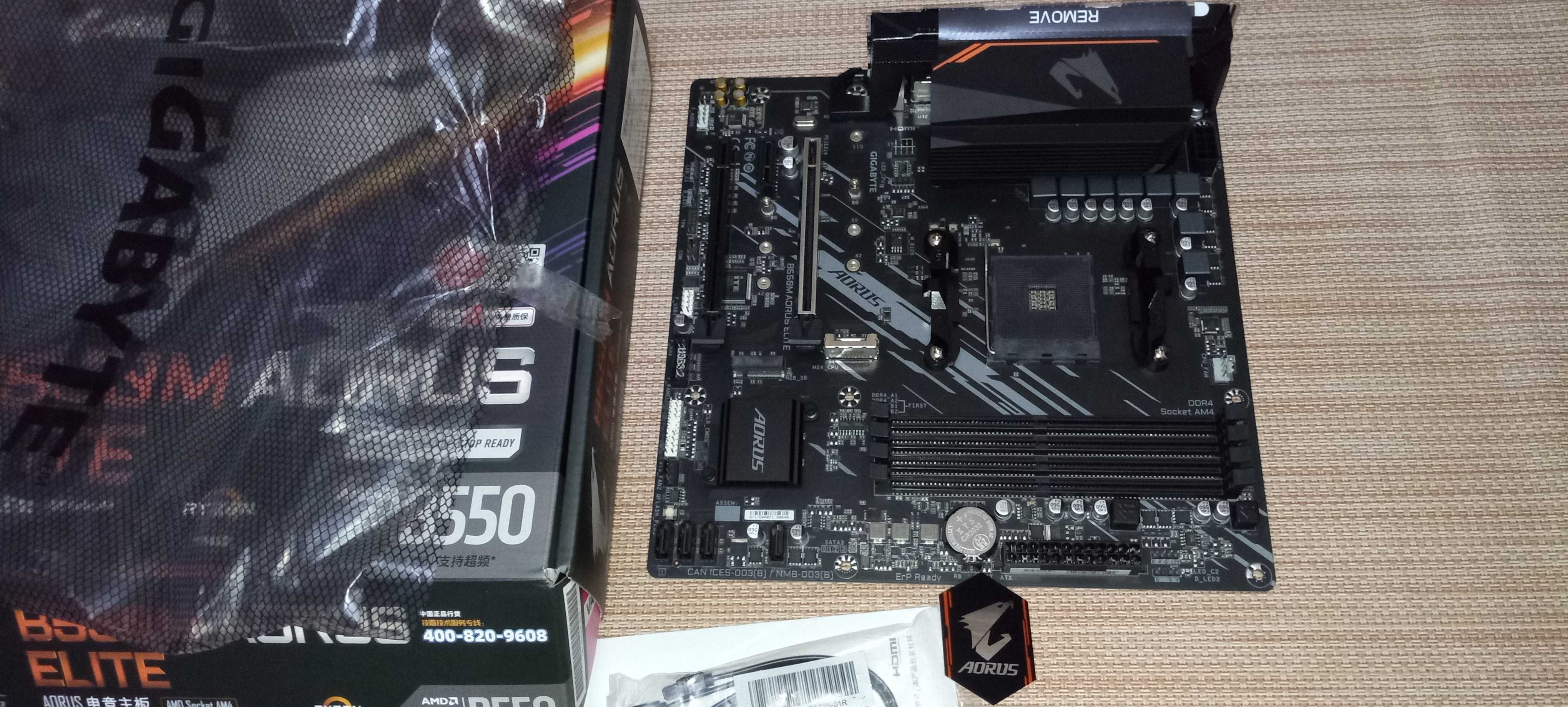 Gigabyte b550m Aorus Elite, AMD Ryzen 5 5600, 32Gb DDR4 комплект
