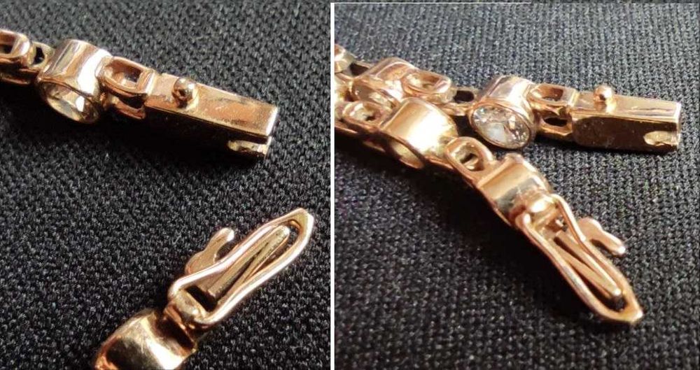 Браслет жіночий золото 585 пр. Вага 12,08 гр. Вставка циркон Розмір 17