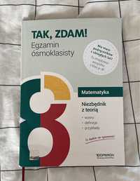 tak, zdam! matematyka, egzamin ósmoklasisty, niezbędnik z teorią