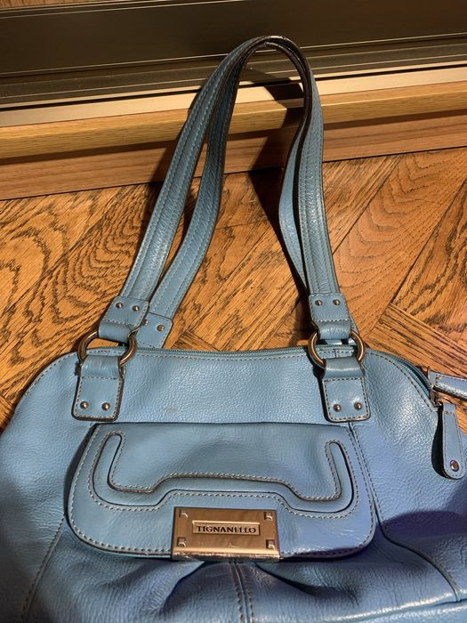 сумка tignatello голуба шкіряна