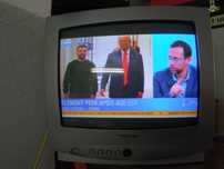 Televisão a funcionar