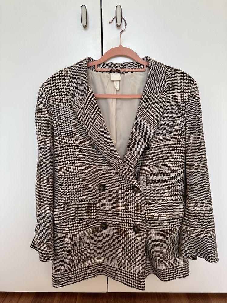 Blazer de xadrez pied-de-poule H&M