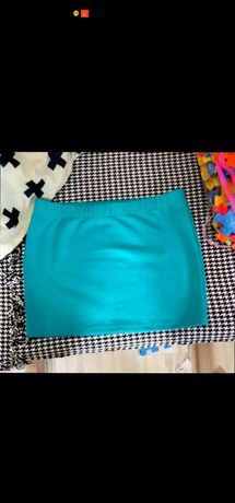Spódnica mini kolor morski/seledyn