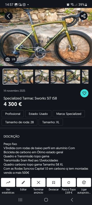 Specialized Tarmac Sworks SL7 Di2 T58