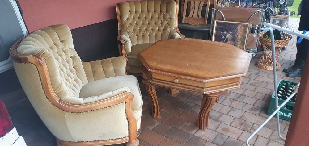 Fotele Ludwik 2 szt. i stół