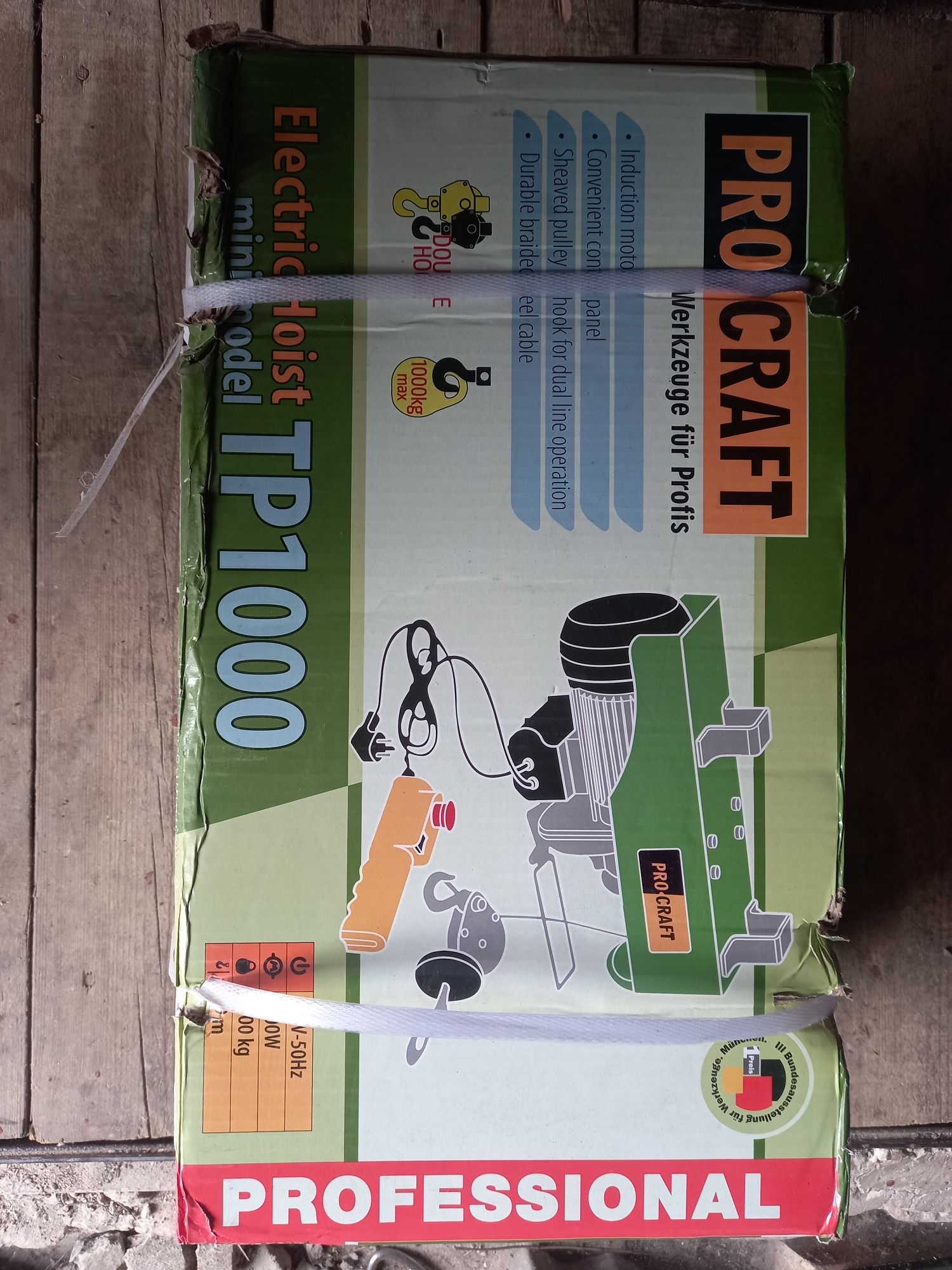 Тельфер лебідка таль підйомник електричний procraft 1000