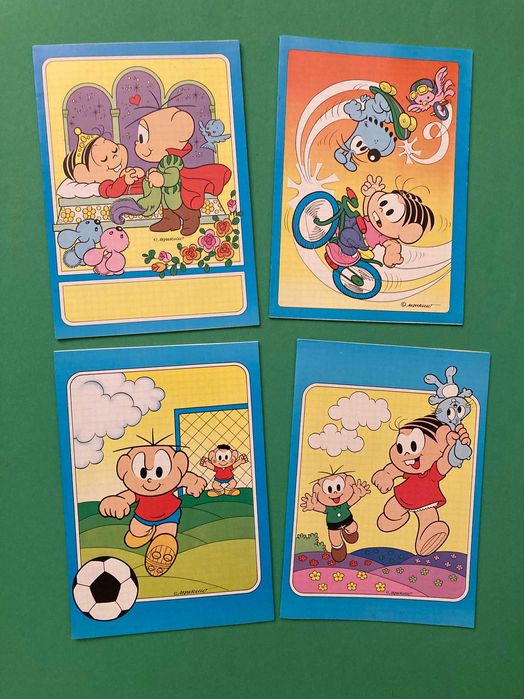 Colecção de 4 Cadernos Escolares da Turma da Mônica Anos 80 Firmo