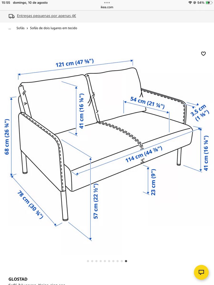Sofá IKEA 2 lugares