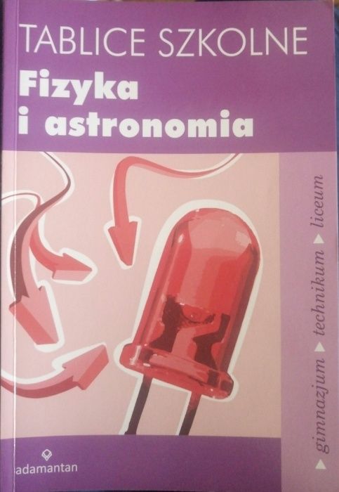 Tablice szkolne A5, fizyka i astronomia, wyd. Adamantan, gimnazjum, li