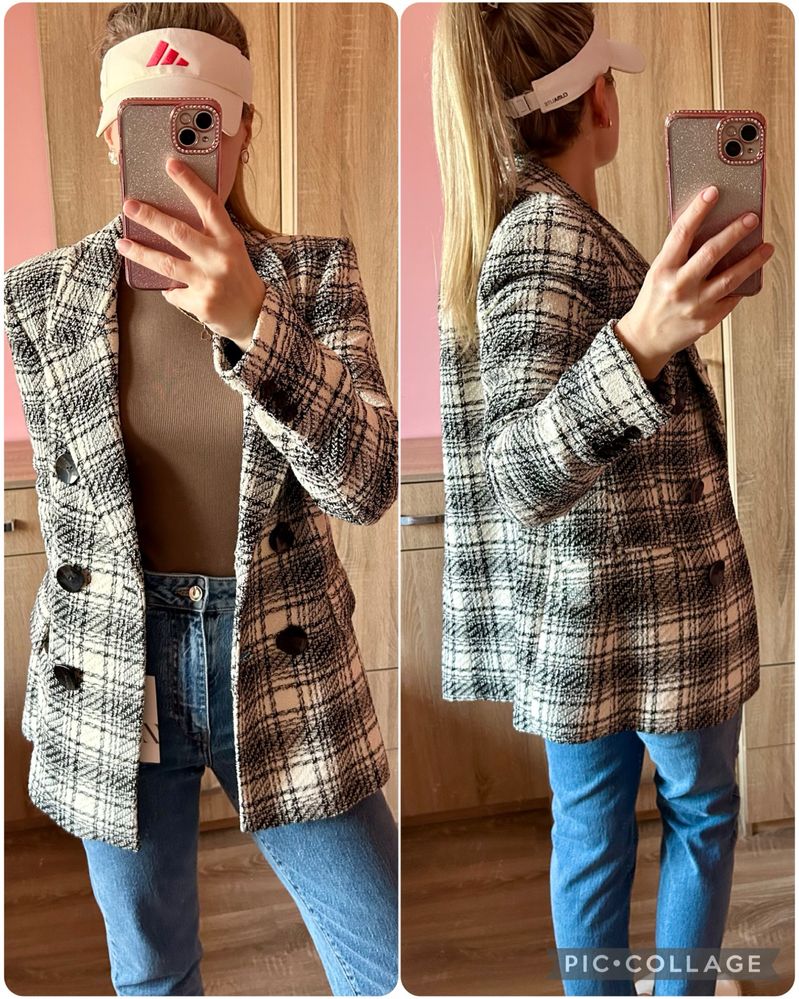 Zara marynarka w krate M nowa z metką