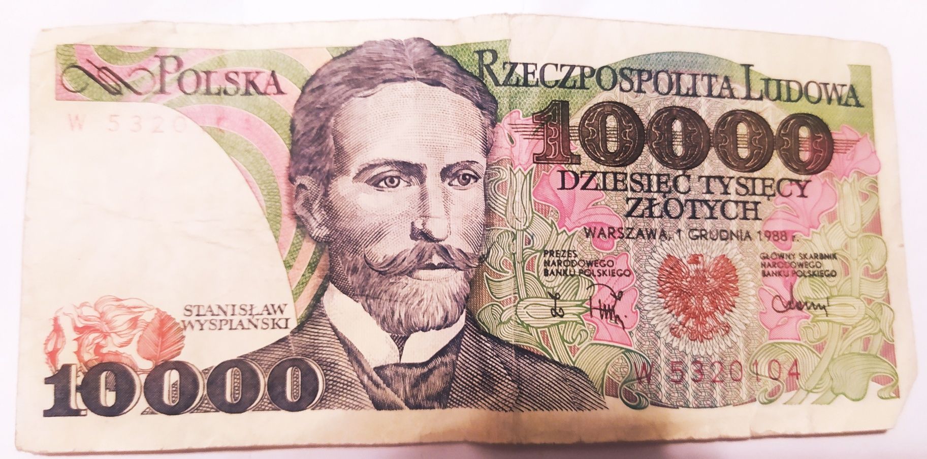 banknot 10000 tysiąc złotych
