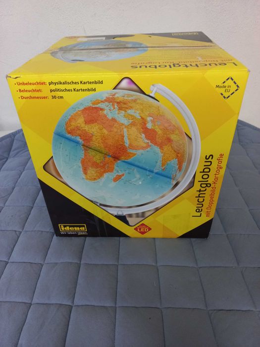 Globus podświetlany Idena fizyczno-polityczny śr. 30 cm NIEMIECKI