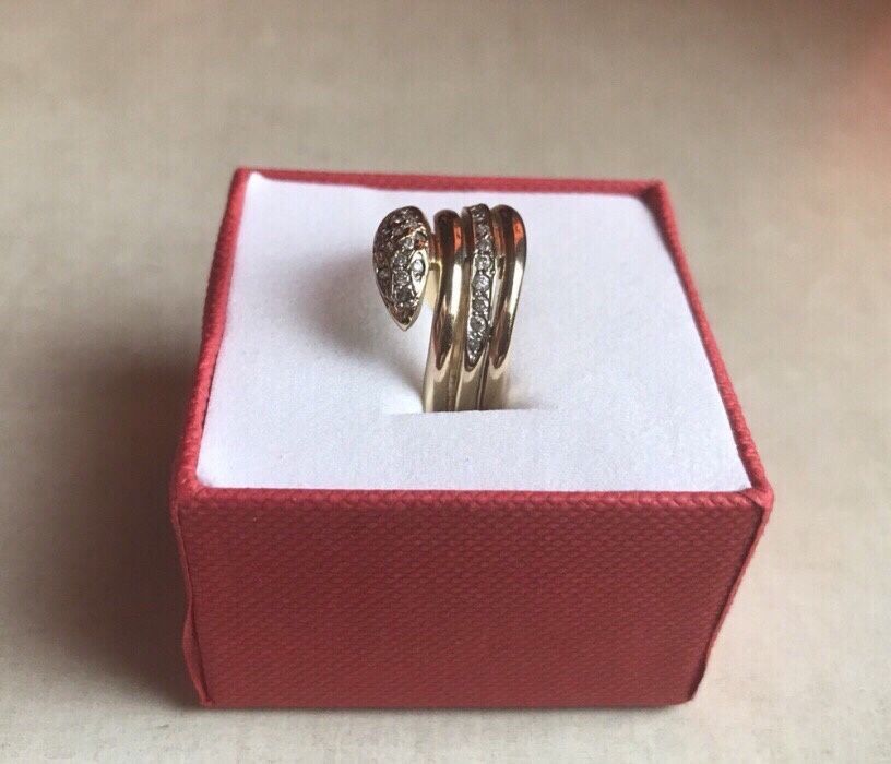 Duży gruby złoty pierścionek obraczka złoto 585 Apart linka obrączki