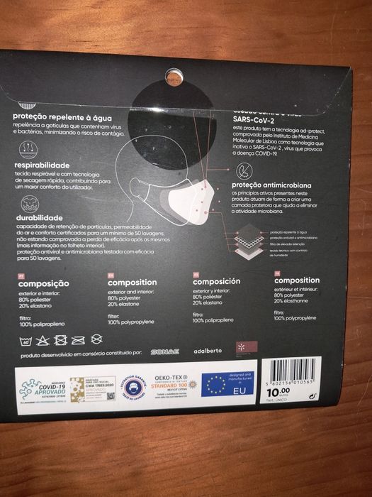 Conjunto de máscaras faciais