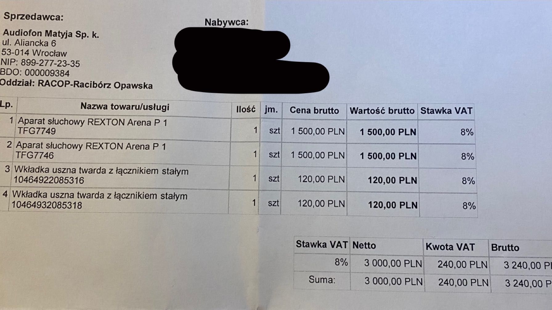 Aparat słuchowy REXTON *nie używane*
