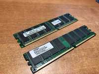 2 плати оперативної пам'яті DDR 1 gb та 500 mb