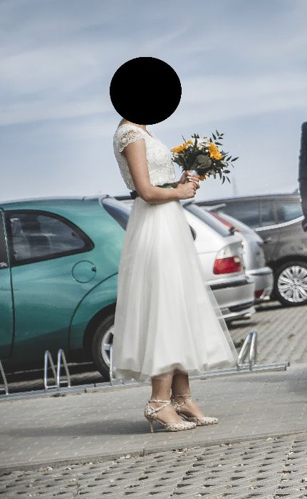 Suknia ślubna styl rustykalny - stan idealny!