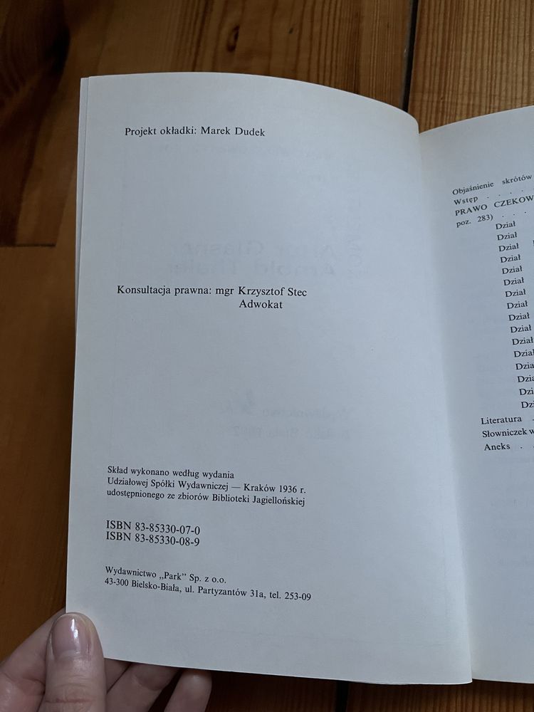 Prawo wekslowe i czekowe Artur Glasner i Arnold Thaler