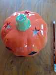 lampion dynia pomarańczowa ceramiczna na świeczkę