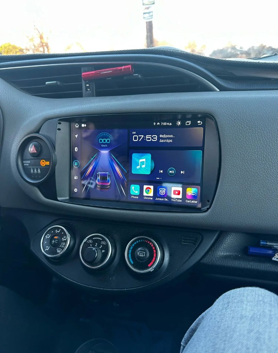 Rádio Android 12 com GPS Toyota Yaris (Novo)