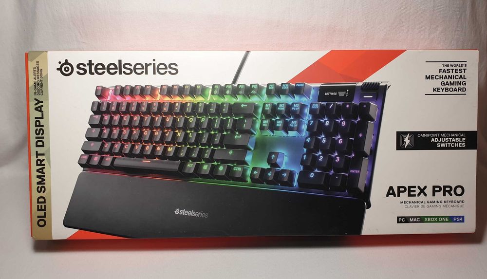 Klawiatura mechaniczna SteelSeries Apex Pro US USB RGB stan IDEALNY.