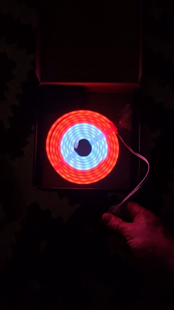 Neon LED 3 metry Rgbic USB pilot aplikacja