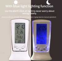 Часи Годинник будильник термометр з LED підсвіткою