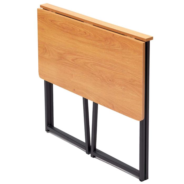 Składane Biurko LOFT Stolik Toaletka Czarne 80x45 x74 jak Drewno Komp