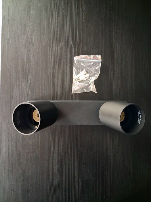 Lampa sufitowa Czarna Podwójna NOWOCZESNA