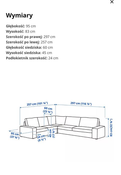 Sofa narożna Ikea Kivik