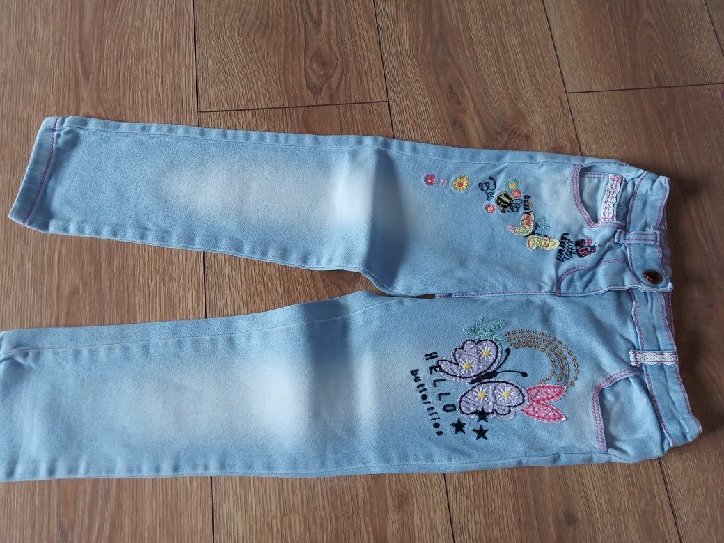 Zestaw bluzka plus spodnie jeans 4-5 lat