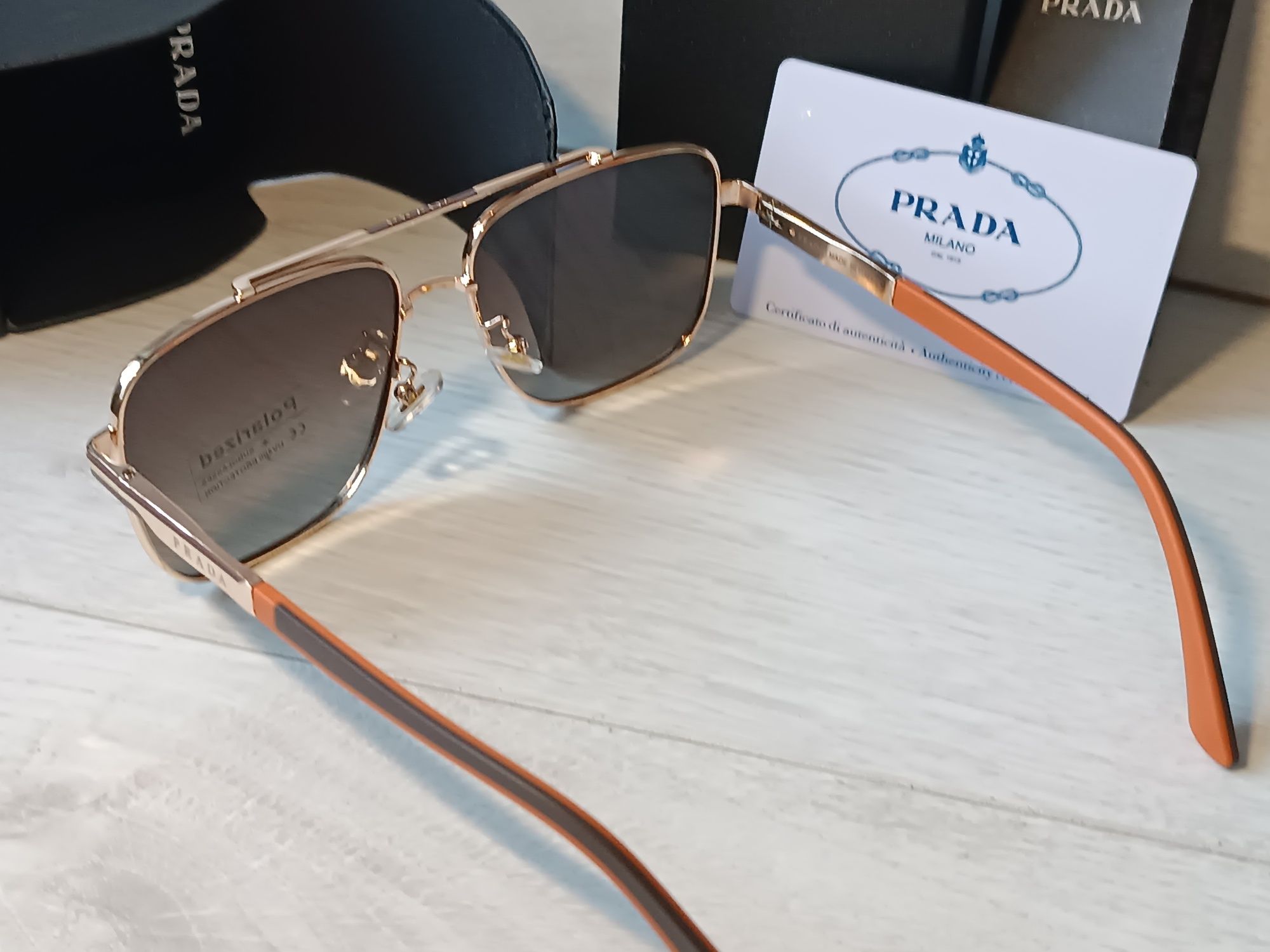 Брендові чоловічі окуляри Prada з поляризацією. Нові!