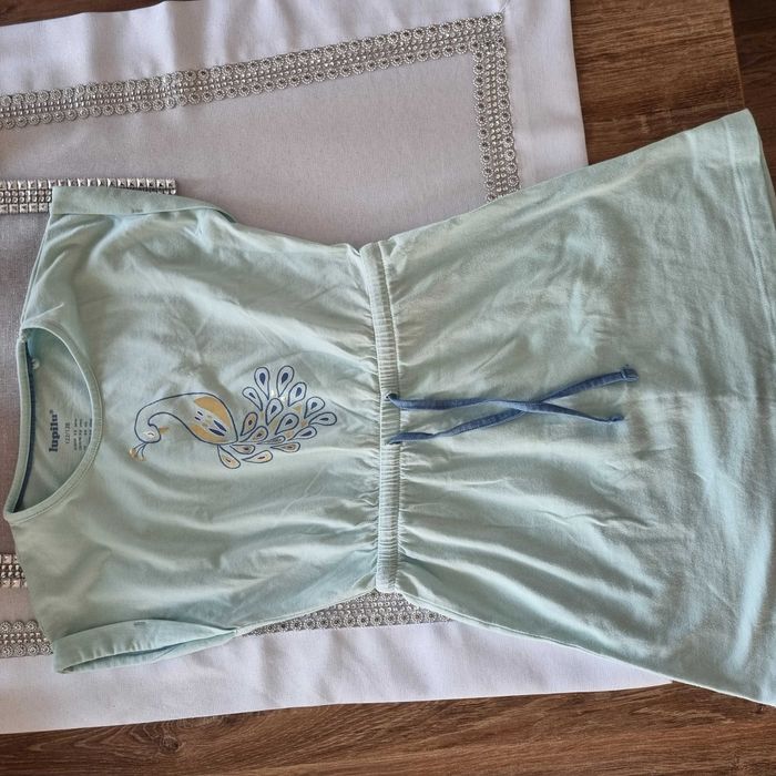 Zestaw ubrań r. 122 dziewczynka lato letnie bluzki T-shirt sukienka