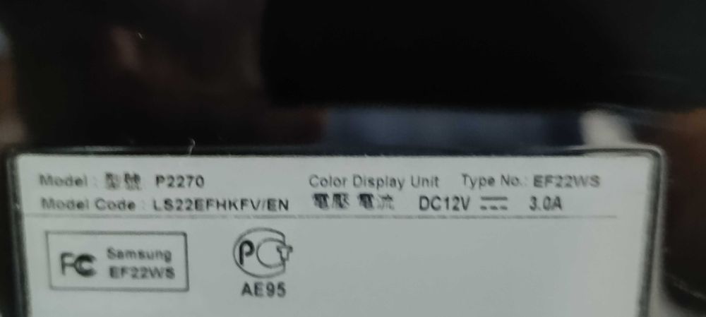 Monitor Samsung 22" 1920x1080 FHD P2270 2ms