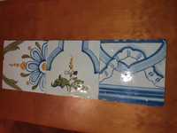 3 Azulejos antigos pintados à mão