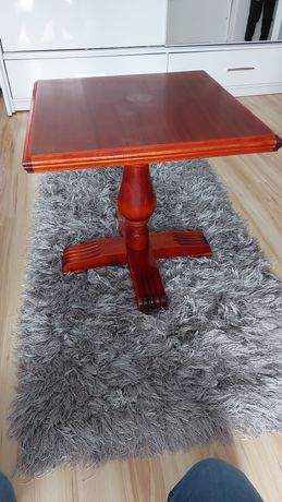 Stolik kawowy drewniany kwadratowy ława solidny 57x57 cm