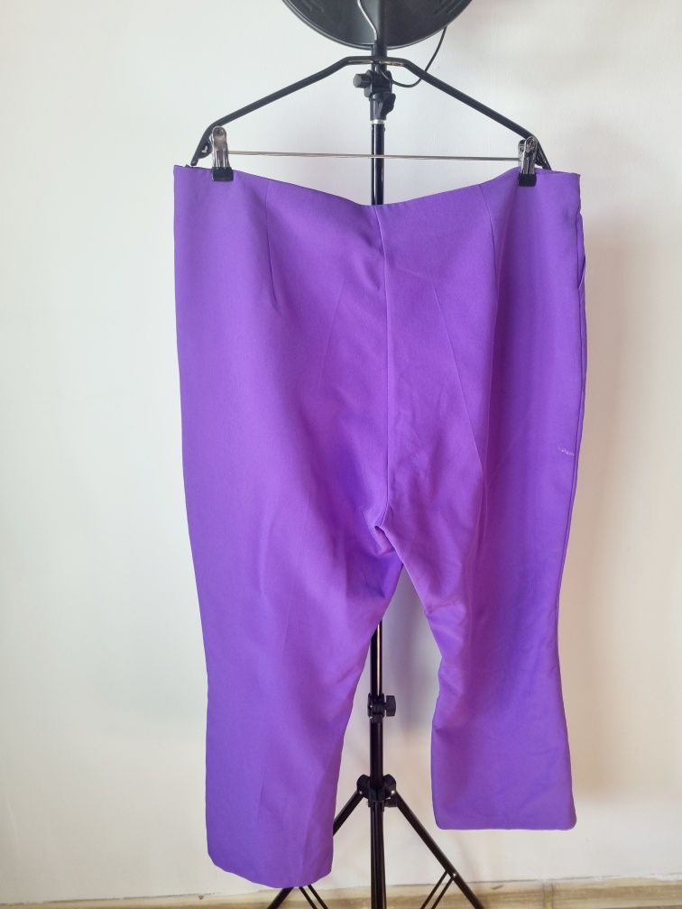 Eleganckie spodnie fioletowe 4XL