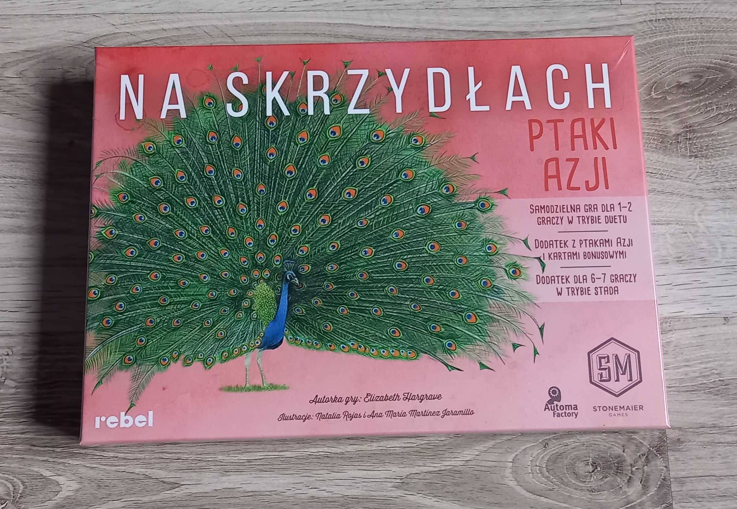 Na skrzydłach: Ptaki Azji, gra planszowa, nowa, w folii