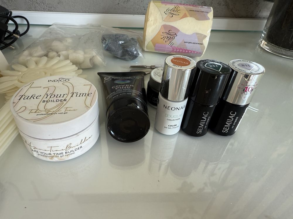 Zestaw do manicure hybrydowego indigo pochlaniacz semilac neonail