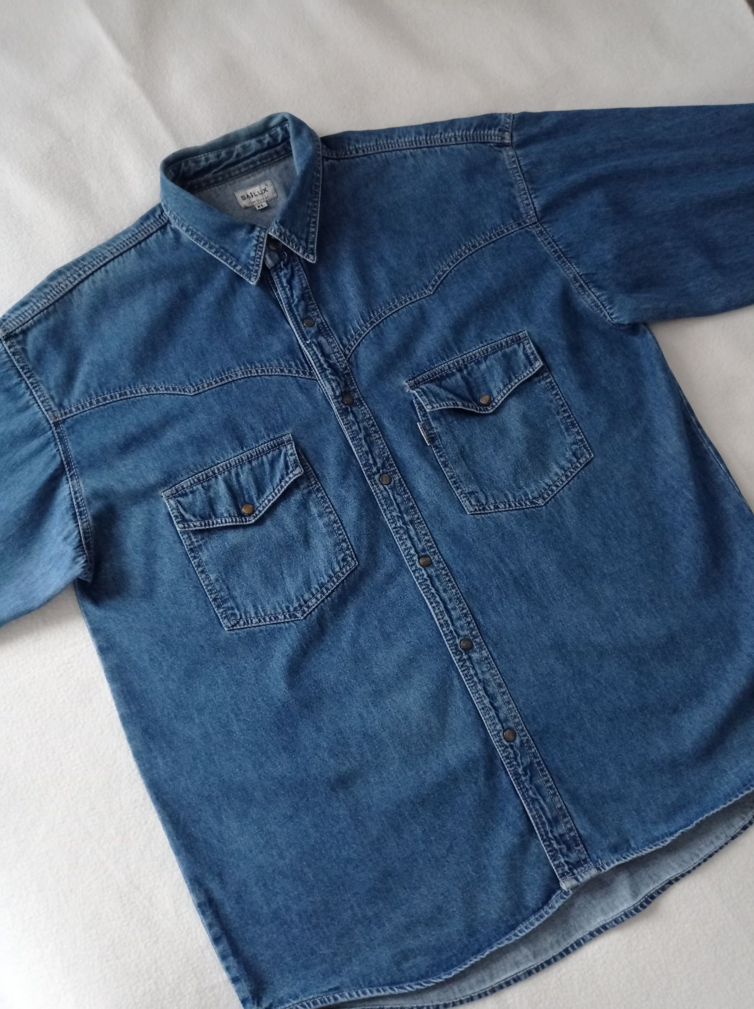 Koszula męska jeansowa SAILUX 42/XL
