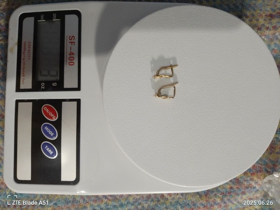 Золоті сережки 583 проба