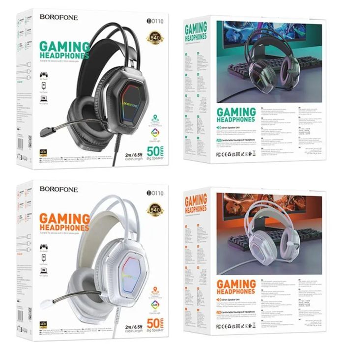 Комп'ютерні геймерські навушники borofone BO105