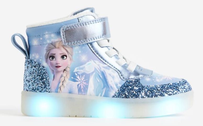 Elsa Elza Frozen Kraina Lodu, Frozen ocieplane led, świecące, migające