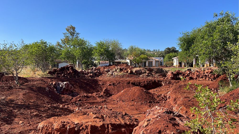 Escavações, limpezas de terrenos, desmatações, Bio triturador, terraplanagens e despedregas de terrenos