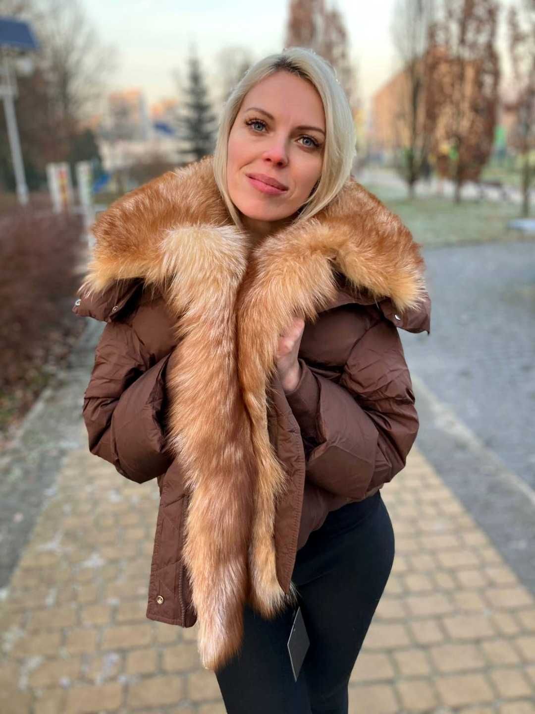 Kurtka z naturalnego futra lisa