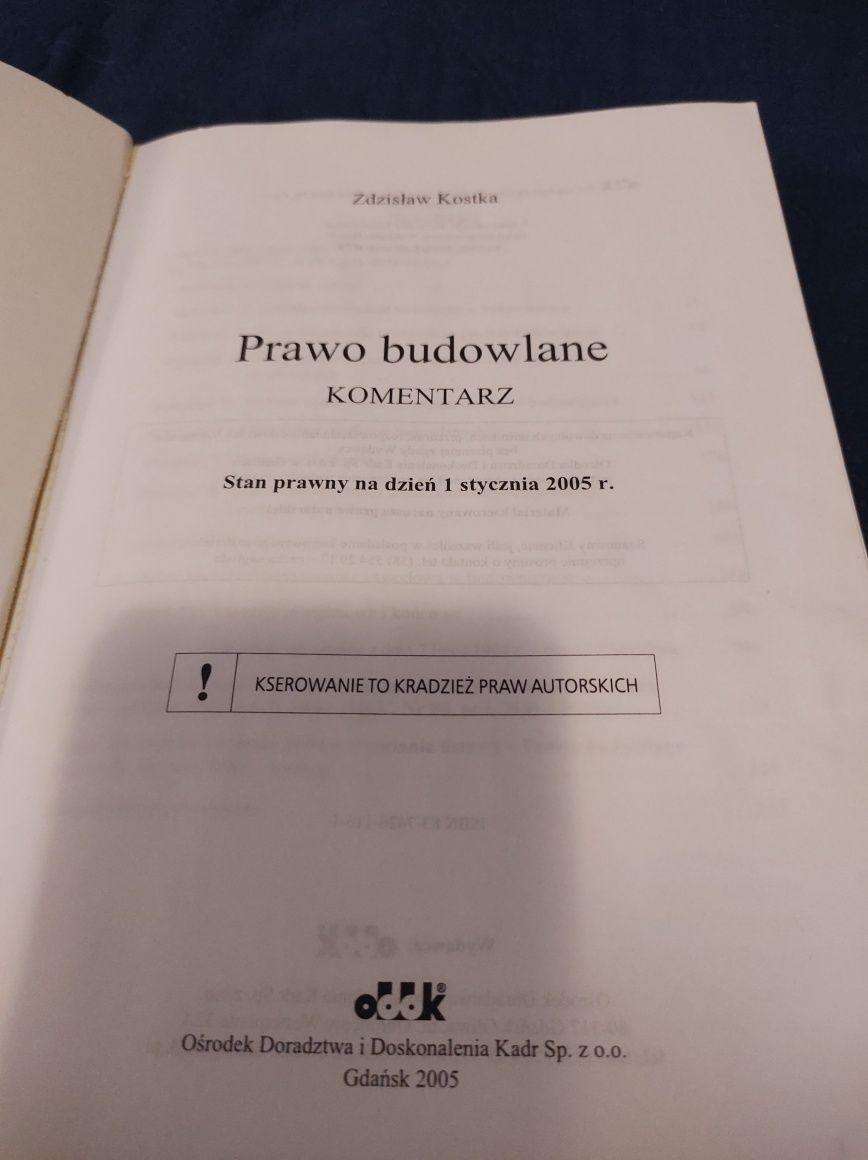 Prawo budowlane (komentarz) - Zdzisław Kostka (2 szt.)