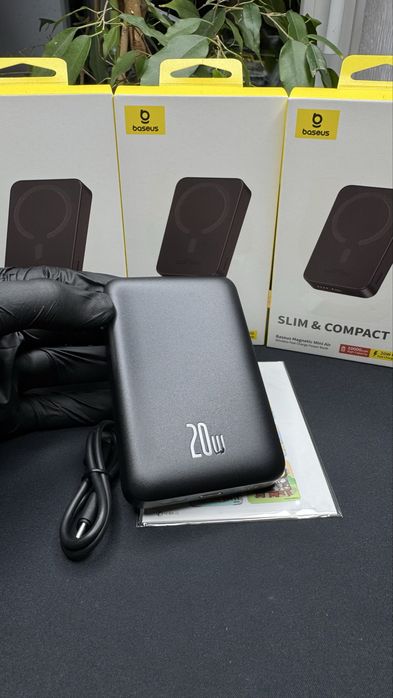 Магнитний павербанк Базеус Baseus magnetic 10000 mAh 20w швидка заряд