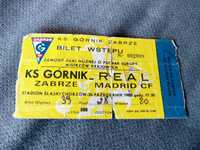 GÓRNIK Zabrze - REAL Madryt - bilet PEMK 1988